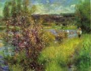 Pierre Renoir The Seine at Chatou painting